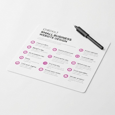 Image showing a checklist for small business website design