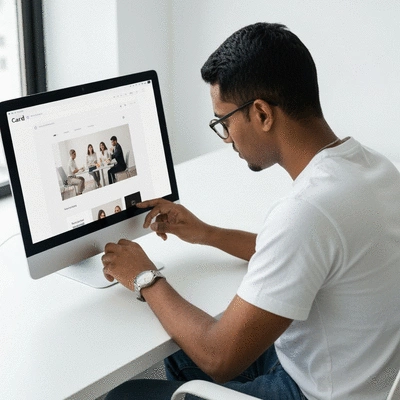 Showcasing a user customizing their Carrd website