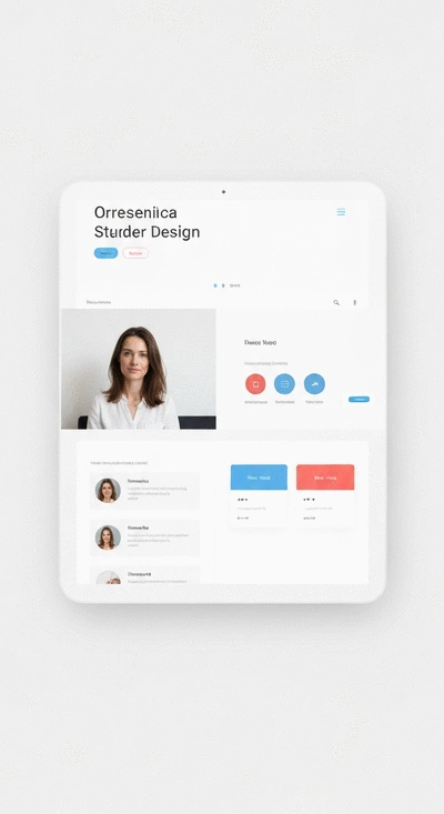 Professional website design mockup