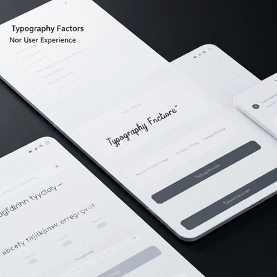 Visual representation of typography factors