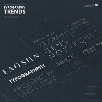 Typography trends visualization