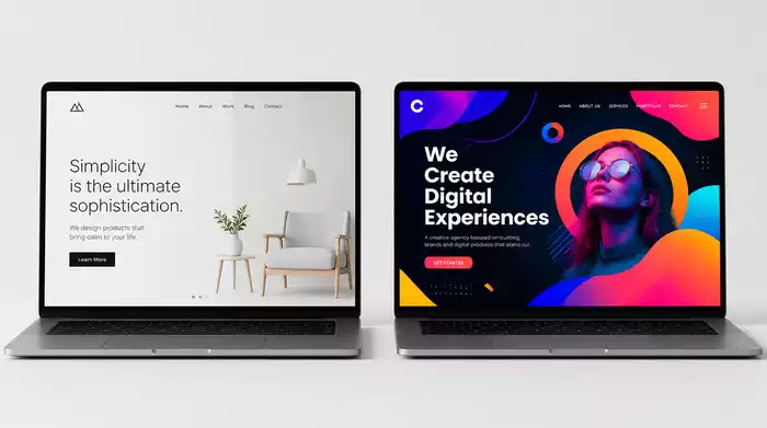Minimalist vs. Bold Web Design