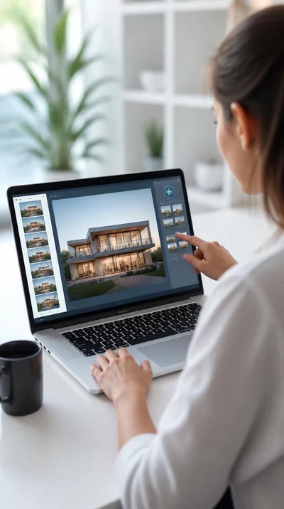 User engaging with AI website builder features