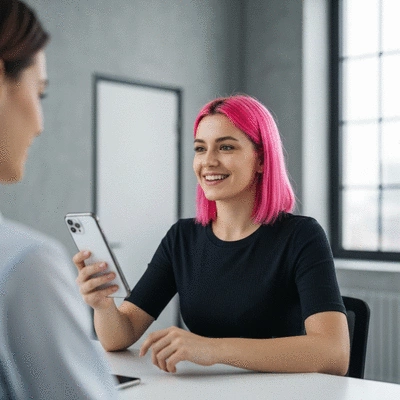 User engaging with customer support