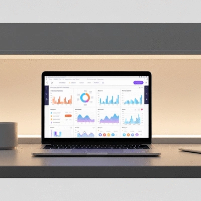 Mobile optimization tools on a laptop