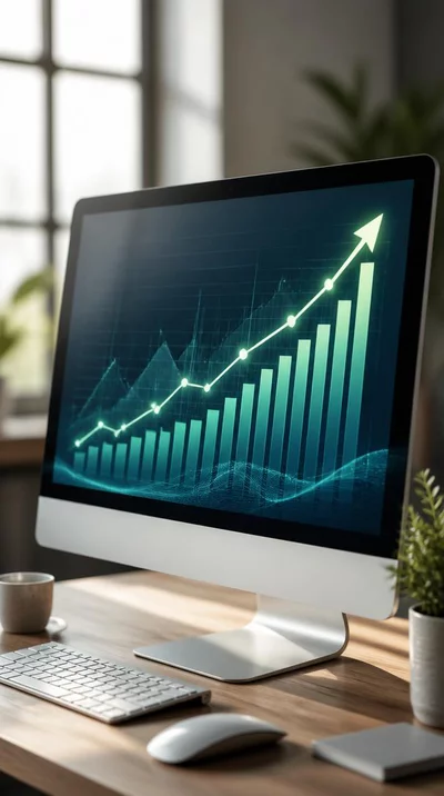 SEO rankings visualization on a screen