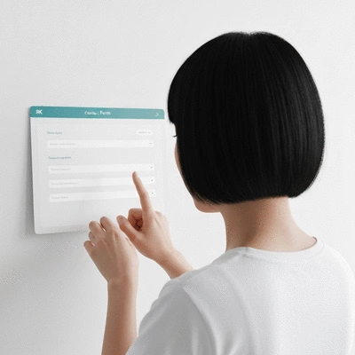 Contact form usage scenario