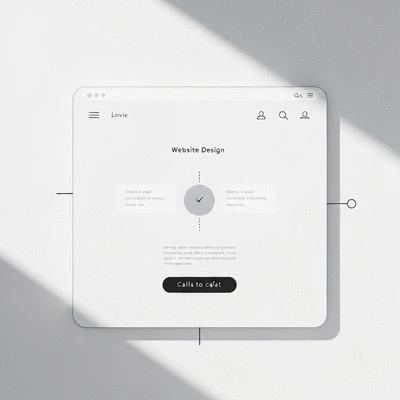 Visual representation of key elements in website design